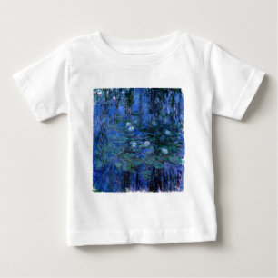 Camiseta Para Bebê Claude Monet Blue Water Lily