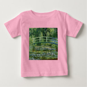 Camiseta Para Bebê Claude Monet Water Lily e Ponte Japonesa
