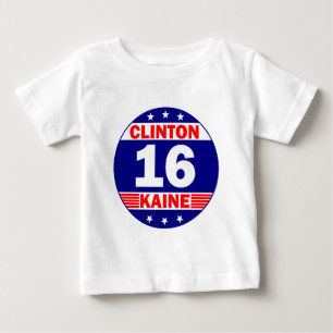 Camiseta Para Bebê Clinton Kaine 2016