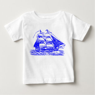 Camiseta Para Bebê Clipper - Azul