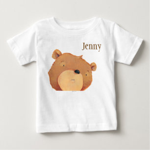 Camiseta Para Bebê Close up do urso de Brown grande