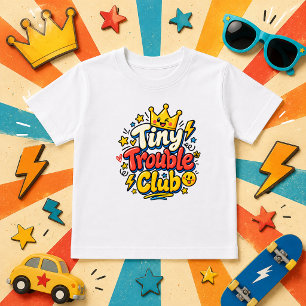 Camiseta Para Bebê Clube da Pequena Travessura coroado bebê fofo