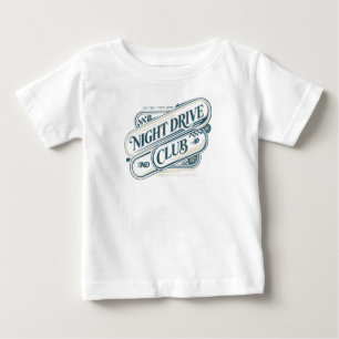 Camiseta Para Bebê Clube de Condução Noturna Gráficos de Carros Antig