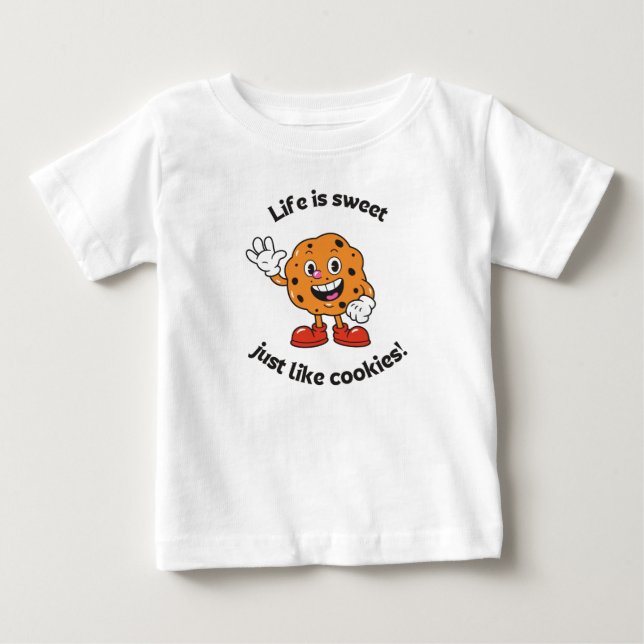 Camiseta Para Bebê "Clube do Biscoito da Vida Doce" (Frente)