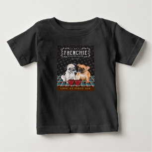 Camiseta Para Bebê Clube Francês de Café Buldogue