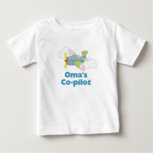 Camiseta Para Bebê Co-piloto de Oma