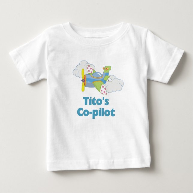 Camiseta Para Bebê Co-piloto de Tito (Frente)
