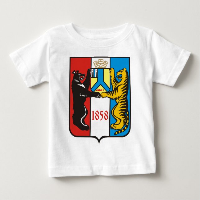 Camiseta Para Bebê Coat_of_Arms_of_Khabarovsk (Frente)