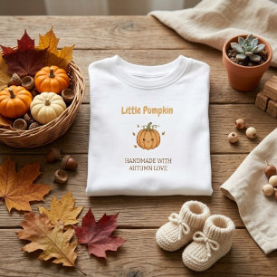 Camiseta Para Bebê Cobertorzinho Personalizado de Abóbora para Bebê