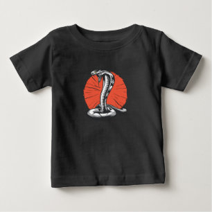 Camiseta Para Bebê Cobra abre capô, cobra atacando