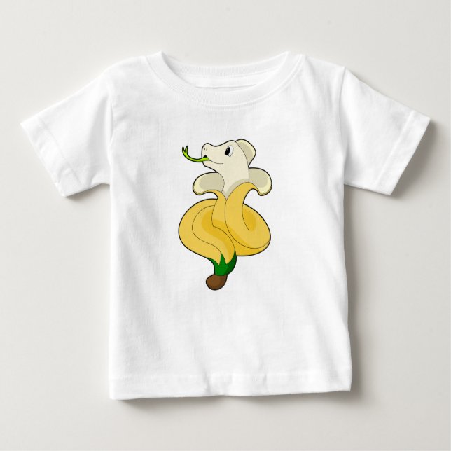 Camiseta Para Bebê Cobra com Banana (Frente)