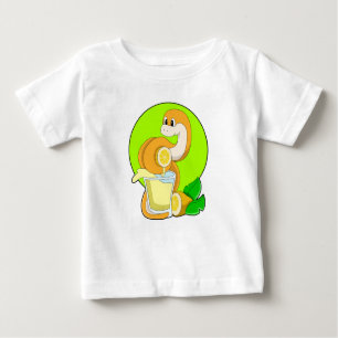 Camiseta Para Bebê Cobra com copo de sumo de limão