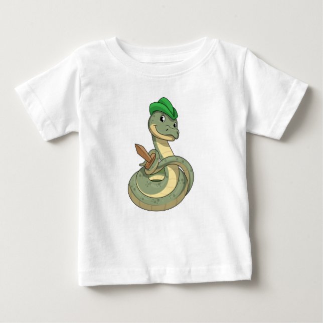 Camiseta Para Bebê Cobra com Espada (Frente)