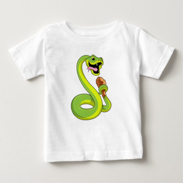 Camiseta Para Bebê Cobra com frango (Frente)