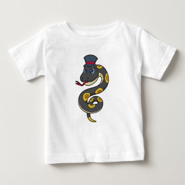 Camiseta Para Bebê Cobra com Hat (Frente)