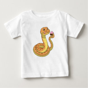 Camiseta Para Bebê Cobra com Muffin