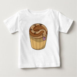 Camiseta Para Bebê Cobra com Muffin