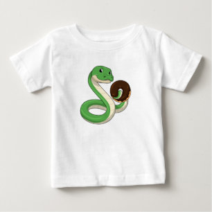 Camiseta Para Bebê Cobra com Rosquinha