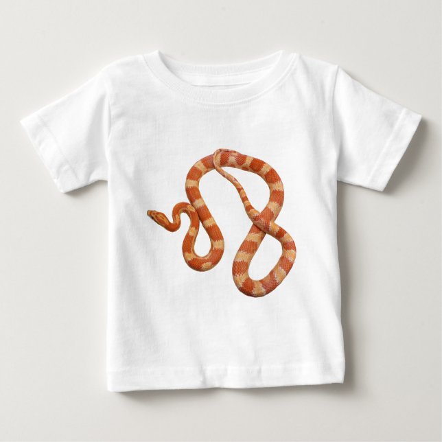 Camiseta Para Bebê Cobra de milho do albino (Frente)