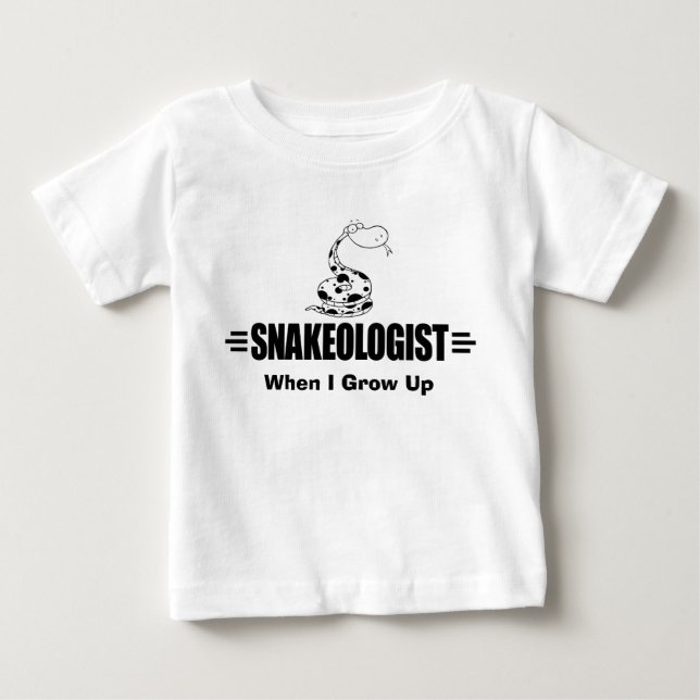 Camiseta Para Bebê Cobra engraçado (Frente)