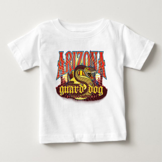 Camiseta Para Bebê Cobra Guarda de arizona (Frente)