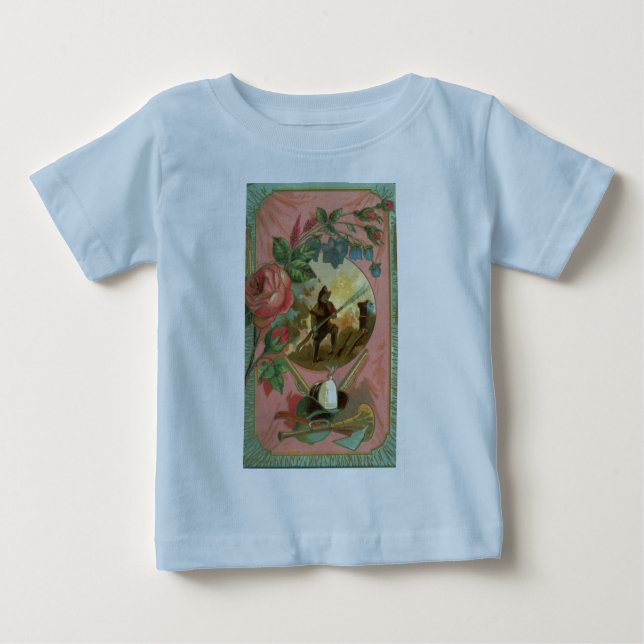 Camiseta Para Bebê Cobrir Bombeiro Vintage de 1880 (Frente)