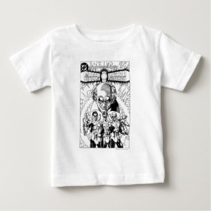 Camiseta Para Bebê Cobrir cómico de três lanternas verdes, preto e