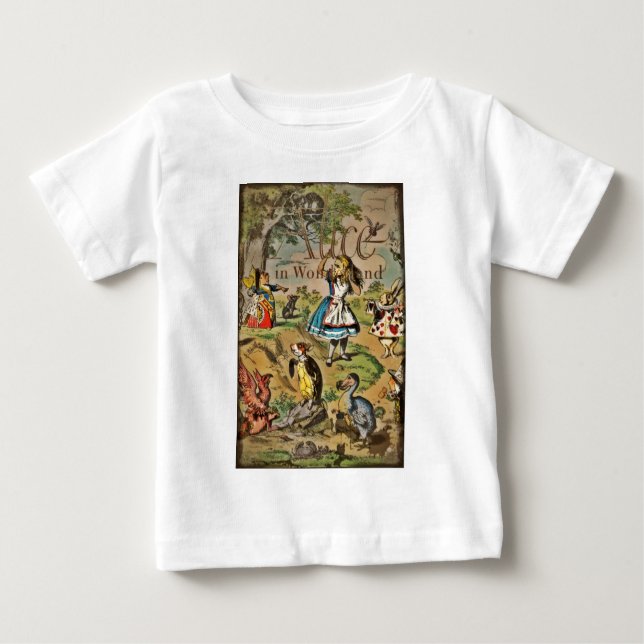 Camiseta Para Bebê Cobrir de Alice e Amigos com Distúrbios (Frente)
