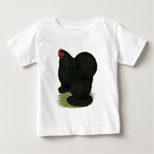 Camiseta Para Bebê Cochin: Black Hen