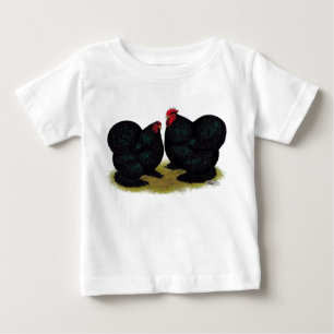 Camiseta Para Bebê Cochins Black Bantam Pair