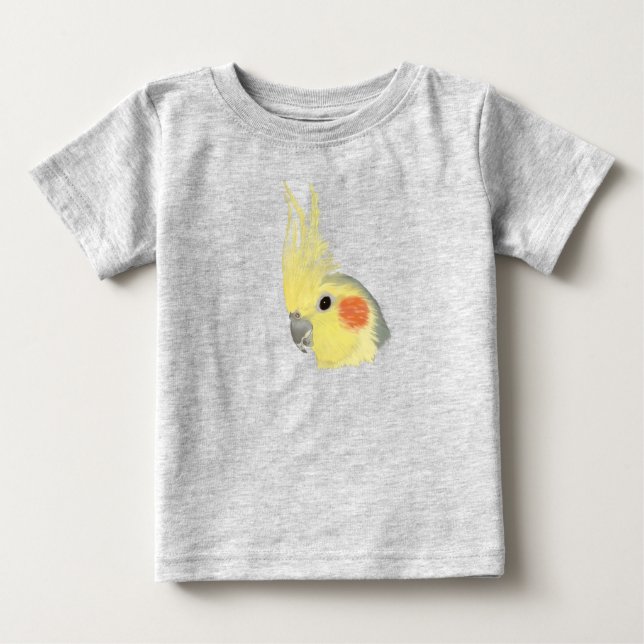 Camiseta Para Bebê Cockatiel (Frente)