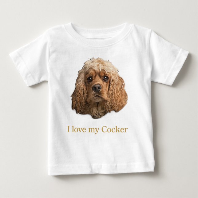 Camiseta Para Bebê cocker spaniels (Frente)