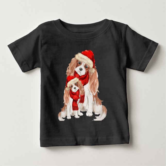 Camiseta Para Bebê Cocker Spaniels Engraçado Fleas Navidog (Frente)