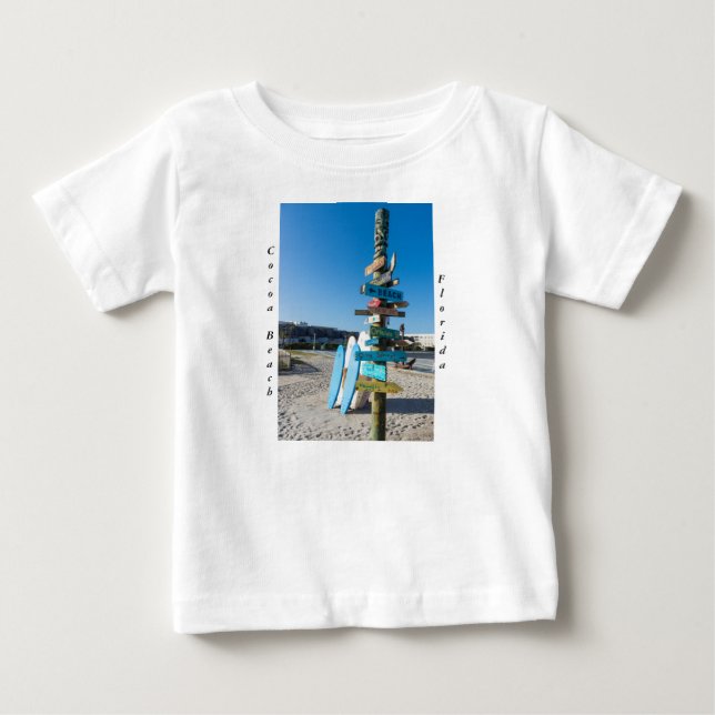 Camiseta Para Bebê Cocoa Beach Tiki Totem (Frente)
