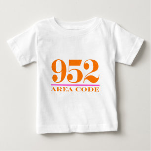 Camiseta Para Bebê Código de área 952