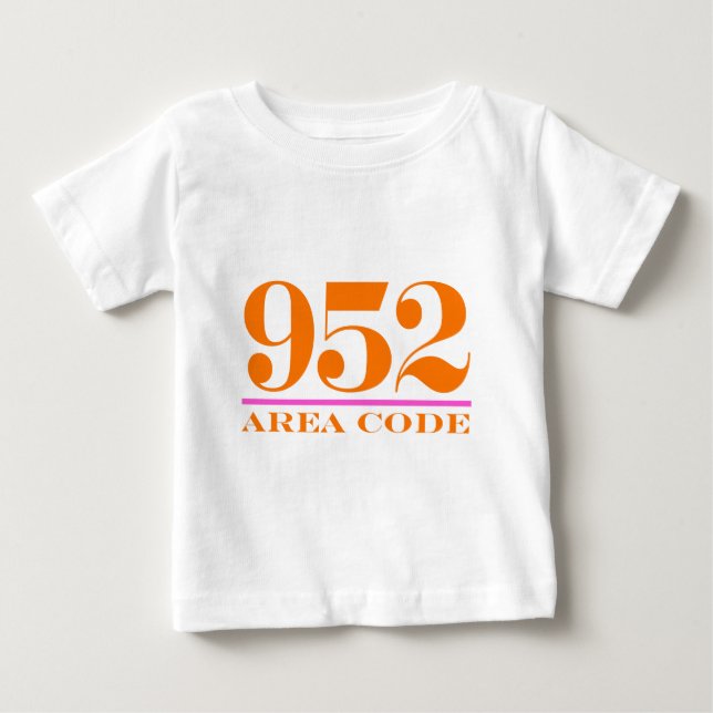 Camiseta Para Bebê Código de área 952 (Frente)