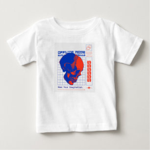 Camiseta Para Bebê Código de Barras do Modo Offline - Mínimo e Estéti
