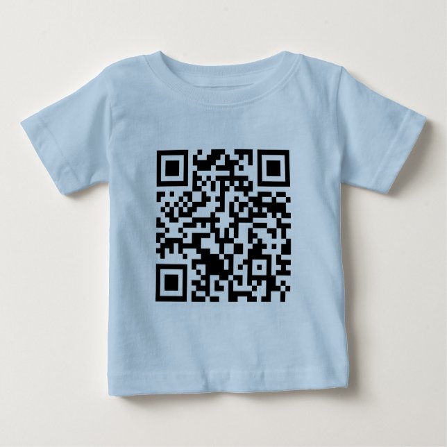 Camiseta Para Bebê Código Rickrolled do rolo QR do rick (Frente)