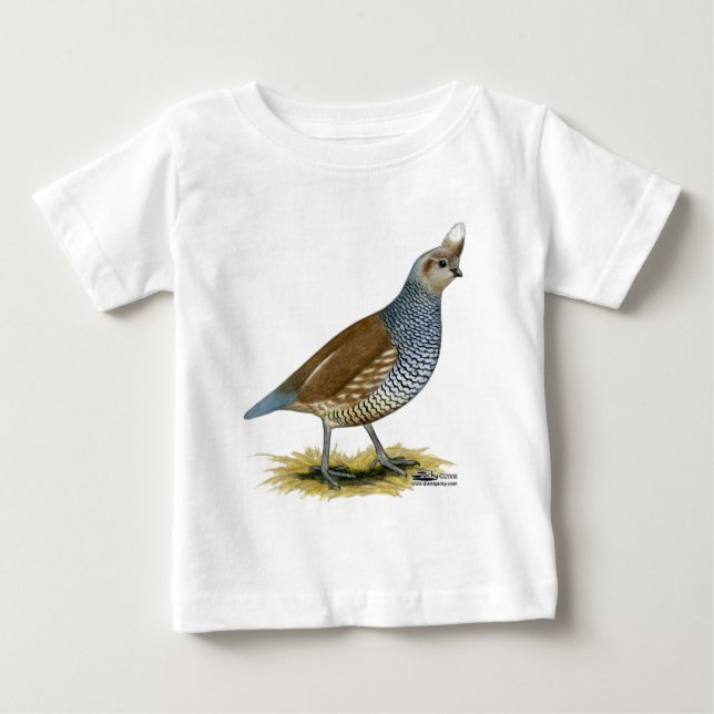Camiseta Para Bebê Codorniz escaladas (Frente)