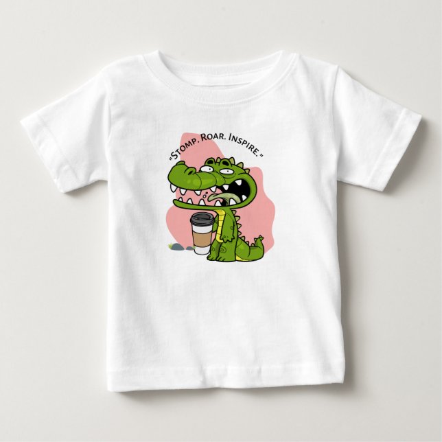 Camiseta Para Bebê codrilo (Frente)