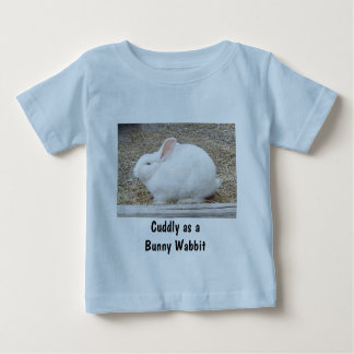 Camiseta Para Bebê Coelhinho Branco fofinho