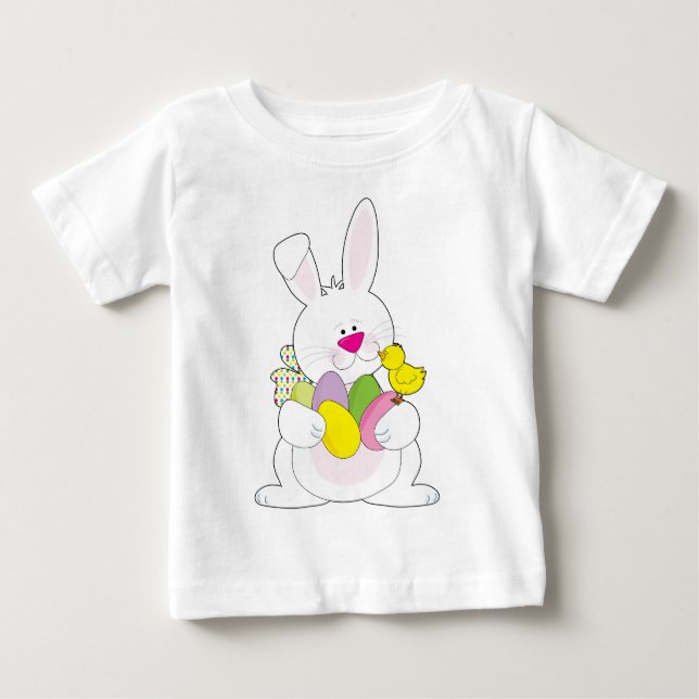 Camiseta Para Bebê Coelhinho da Páscoa (Frente)