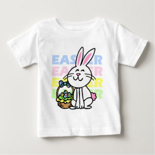 Camiseta Para Bebê Coelhinho da Páscoa bonito