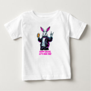 Camiseta Para Bebê Coelhinho de Páscoa ruim! Páscoa Hoppy, vamos nos