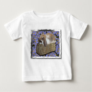 Camiseta Para Bebê Coelhinho do bebê adorável em Mini Bale