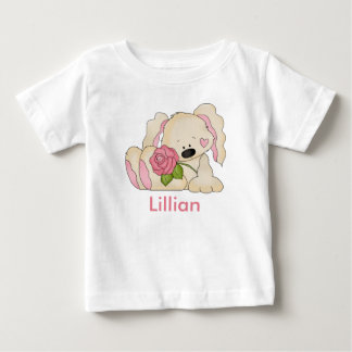 Camiseta Para Bebê Coelhinho Personalizado de Lillian