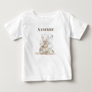 Camiseta Para Bebê Coelho Bebê Floresta Personalizado