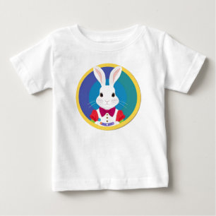Camiseta Para Bebê Coelho Branco Fofo