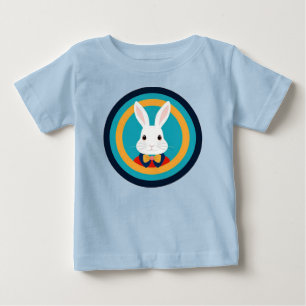 Camiseta Para Bebê Coelho Branco Fofo