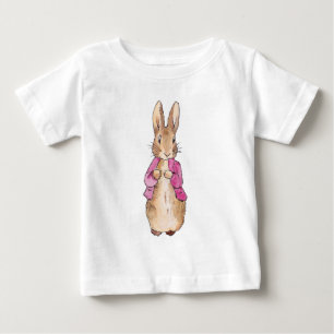 Camiseta Para Bebê coelho clássico de jaqueta rosa